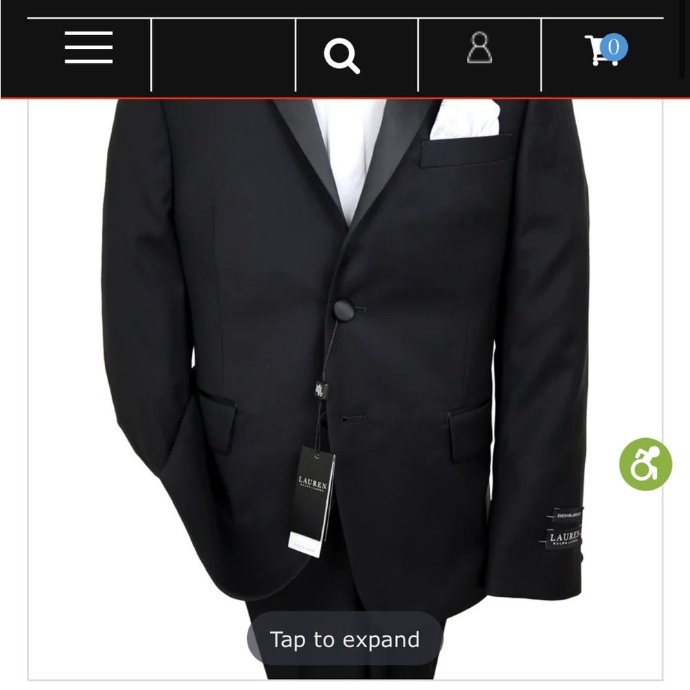 Ralph Lauren Satin Trim Tuxedo Blazer Jacket Coat Tailored Black 12